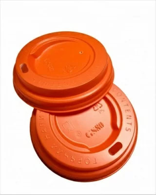 Крышка для стакана бумажного 250-300мл оранжевая D80, 100 шт Оранжевый - фото