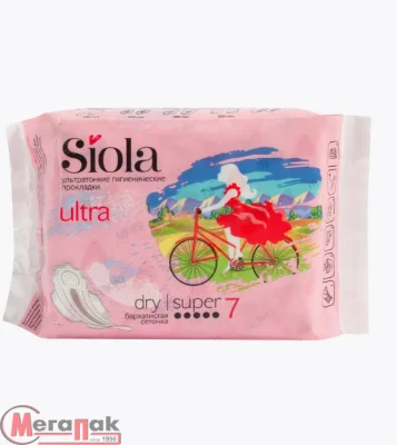 Прокладки гигиенические Super Dry 7шт NEW SIOLA Ultra, 38-27/3 Белый - фото