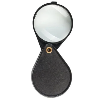 Лупа просмотровая BRAUBERG, складная, диаметр 50 мм, увеличение 6-кратное, 451798  - фото