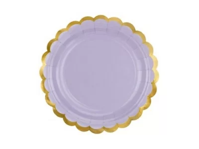 Набор бумажных тарелок «Фиолетовый» d18см, 6 шт Фиолетовый - фото