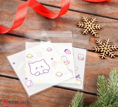 Пакет БОПП с липкой лентой, «Корейский стиль», 10*10 см, микс, 9618254, 1/10  - фото