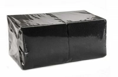 Салфетки Ленек однослойные черные 33*33см, 400 шт Черный - фото