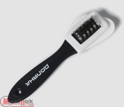 Щётка для обуви тройная: замша, нубук, велюр, 15×4 см, цвет чёрный 3621789 (670) Черный - фото