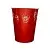 Стакан бумажный 250мл для горячего Новый Год Красный 50шт Красный - фото