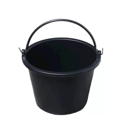 Ведро строительное круглое 6л резинопластик Черный - фото