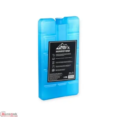 Аккумулятор холода гелевый "Мастер К", 200мл, хладоэлемент для термосумок,15 х 8,5 х 2,5 см, 9396080 Голубой - фото