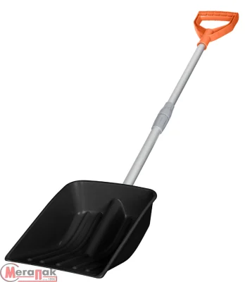 Лопата снеговая "Saturn" с телеск. черенком для автомобиля, Max 114см(оранжевый) арт. 221404105/02  - фото