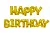 Шар (17''/43 см) Мини-фигура, Надпись "Happy Birthday", Золото, 1 шт. в уп.  - фото
