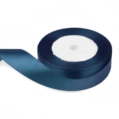Лента тканная атласная 12мм*25Y СИНЯЯ, арт. F014-75/40, F014-12/40  - фото