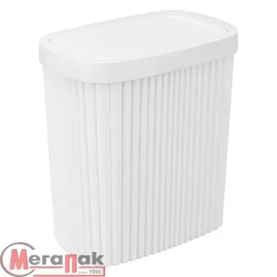 Контейнер для мусора "Velvet" 5,9л 225х140х253мм (белый) Белый - фото