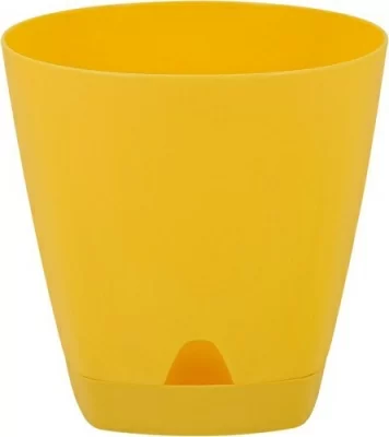 Горшок для цветов с подставкой AMSTERDAM Спелая груша D140mm/1,35l Желтый - фото