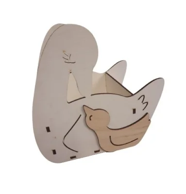 Ящик для цветов и подарков, с аппликацией "Уточки" (Белый) Белый - фото