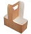 Держатель для 2-х стаканов с ручкой CUPHOLDER 160х80х80 (25/400) Коричневый - фото