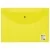 Папка-конверт с кнопкой STAFF прозрачная желтая А4 Желтый - фото