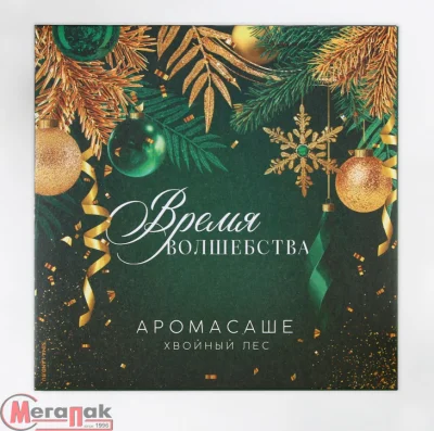 Аромасаше «Время волшебства», аромат хвойный лес, 11×11 см, 9484975 Зеленый - фото