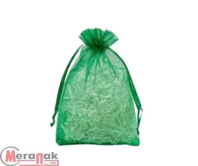 Мешки органза 20*30, зеленые, 10шт дизайн №5 (К) Зеленый - фото