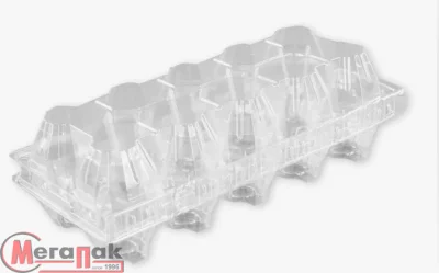 Контейнер УК-25-11 ПЭТ для яиц (10ячеек) 1/10 Прозрачный - фото