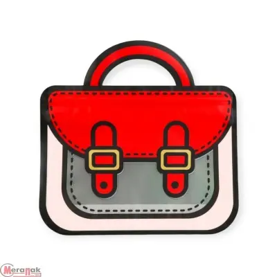 Пакет подарочный, с zip-lock застежкой, "Портфель", 20 х 19 + 6см, 10551188 Разноцветный - фото