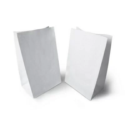 Пакет бумажный 220*120*290мм белый с дном, 100 шт Белый - фото