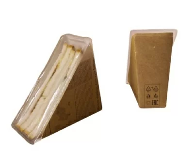 Контейнер СпК-1908 Г для сэндвичей полимерно-картонный, 60 шт Прозрачный - фото