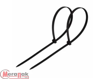 Хомут REXANT нейлоновый 200x3,6 мм черный 100 шт, арт. 07-0201 Черный - фото