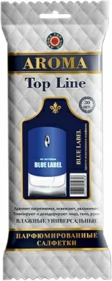 Салфетки влажные универсальные парфюмированные № 11 Givenchy BLUE LABEL, 30 шт  - фото