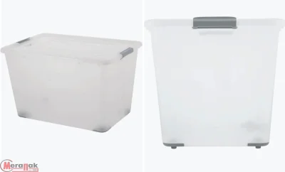 Ящик для хранения BERGEN 52л натуральный, арт. PT6569НАТ-5 Ящик для хранения BERGEN 52л натуральный, арт. PT6569НАТ-5 Прозрачный - фото