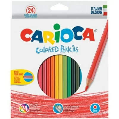 Карандаши цветные Carioca заточенные, 24 цвета  - фото