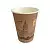 Стакан бумажный 350мл для горячего Калининград марка D90 50шт, арт. HF109 Коричневый - фото