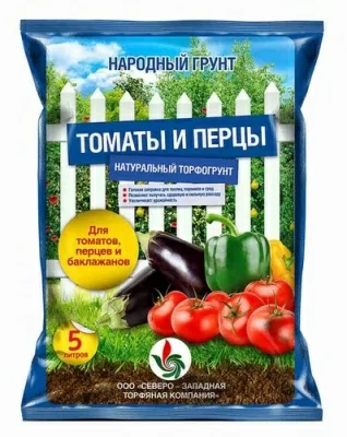 Грунт для томатов и перцев "Народный грунт", 5 литров  - фото