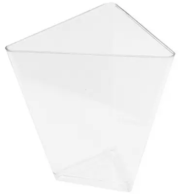 Чашка "Треугольник" прозрачная PS 67мм 70мл, 15 шт Прозрачный - фото