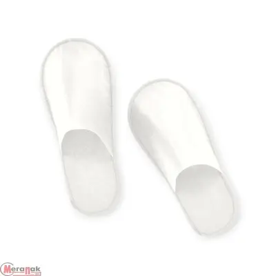 Тапочки одноразовые Антикризисные с закрытый мыс, 4 мм, белые №1/25/150 Белый - фото