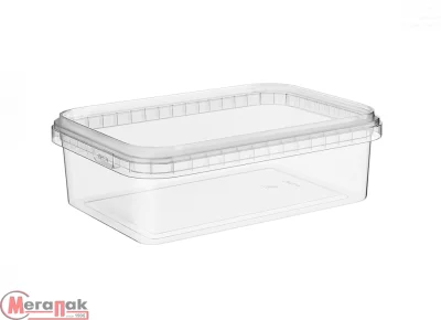 Комплект Контейнер 1,0л прозрач + Крышка д/контейнера 1,0 л (191*129мм) Прозрачный - фото