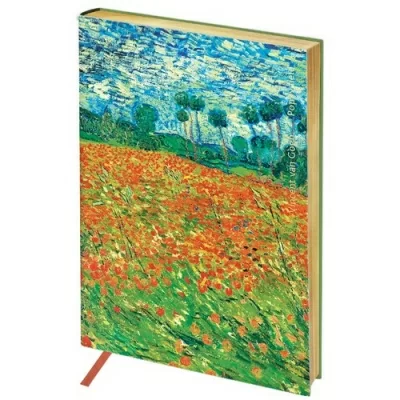 Ежедневник недатированный B6 кожзам Greenwich Line "Vision. Van Gogh. Poppy field", 136 листов  - фото