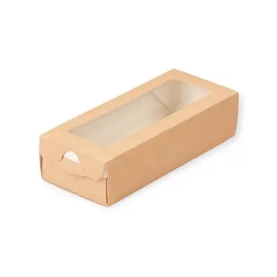 ТЦ50штКоробка карт с окном 170*70*40ммECO CASE 500 Коричневый - фото