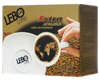 Кофе растворимый сублимированный Lebo Extra 2г*25шт  - фото