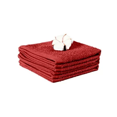 Полотенце махровое 30*30 гладкокрашенное "Греция", цвет красный Красный - фото