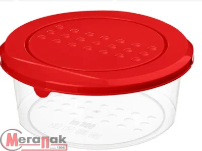 Контейнер для продуктов "Asti" круглый 0,5л (красный), арт. 221100506/03 Контейнер для продуктов "Asti" круглый 0,5л (красный), арт. 221100506/03 Красный - фото