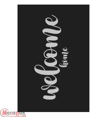 Коврик придверный Dekorelle LAPSHA 155 Welcome Home, 40X60см, 120155 (черный) Черный - фото