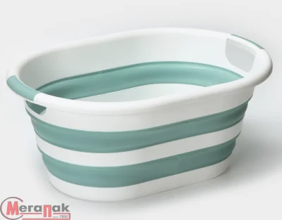 Таз ФЛЕКС овальный 25л складной Морская волна, арт. М 2517 Морская волна - фото