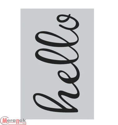 Коврик придверный Dekorelle LAPSHA 161 Hello, 40X60см, 120161 (серый) Серый - фото