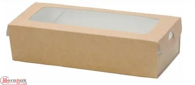 ТЦ10штКоробка карт с окном 170*70*40мм пенал ECO CASE 500 Коричневый - фото