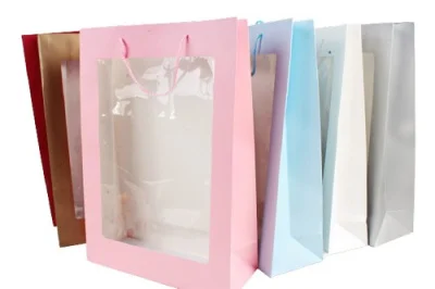 Сумка с ОКНОМ  31*44*12, 12 шт в упаковке. 240т.м .  - фото