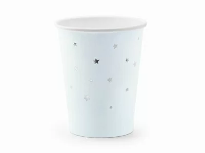 Набор бумажных стаканов «Звезды» голубой 260мл, 6 шт Голубой - фото