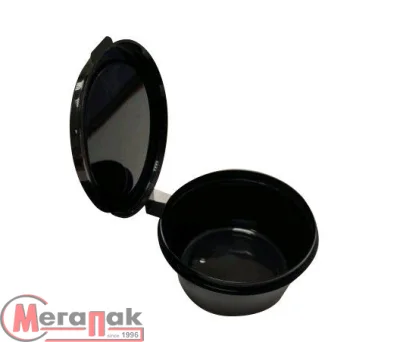 Банка-соусник 80мл с крышкой 1/80 (12) (черный)арт.1254Ч Банка-соусник 80мл с крышкой 1/80 (12) (черный)арт.1254Ч Черный - фото