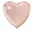 Шар фольга(2) (19''/48 см) Сердце, Мистик, Розовое Золото, Сатин, 1 шт.  - фото
