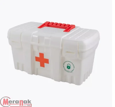 Аптечка Keeplex Family doctor с защелкой,ручкой большой 38х21х19,5см белый, арт. KL375610006 Белый - фото