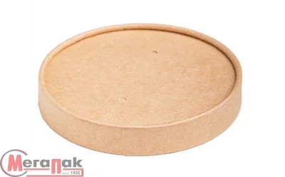 Крышка картонная OSQ ROUND BOWL 300, 400, 500 (30/600) d100 Коричневый - фото