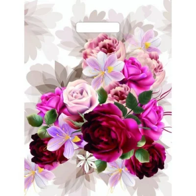 ТЦ 10шт Сумка-пакет 40*31 прор.ручкой Микс  - фото