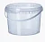 Комплект Ведро 0,5л прозр. + Крышка д/ведра 0,5л прозрачная D-109мм, 5шт Прозрачный - фото